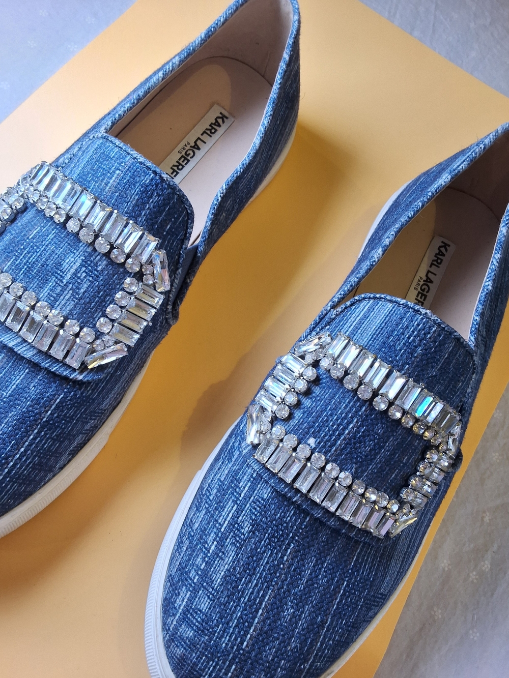 Karl Lagerfeld Denim Slip-On Loafers - Blue - Picture 5 of 11